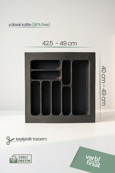 Varbifırsat Suport pentru tacâmuri decupabil pentru sertar, 49x49 cm |   Antr...