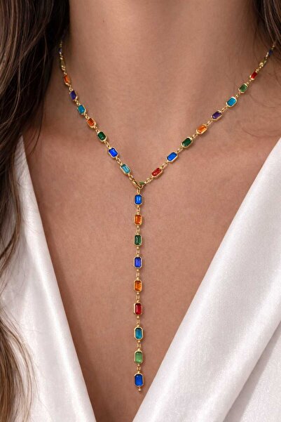 AFRODİTGOLDBUJİTERİ Y Colored Necklace