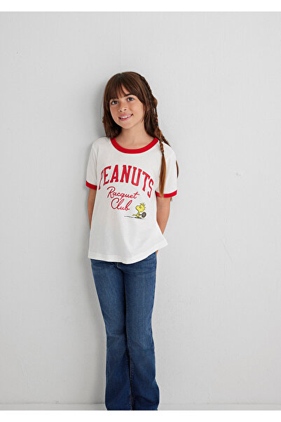 Mavi Peanuts Baskılı Ekru Tişört Regular Fit / Normal Kesim 7610371-70057