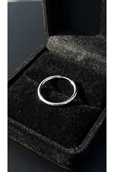 Silver Hunters Halka Gümüş Küpe 12 mm 925 Ayar Gümüş Halka Küpe