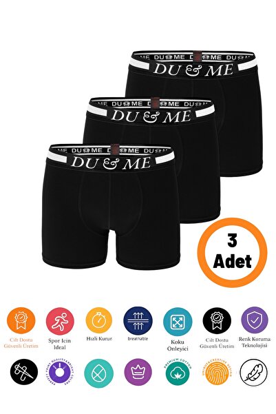 DU&ME Boxer pentru bărbați din bumbac, confortabil, respirabil, lenjerie de c...