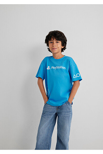 Mavi PlayStation Štampano majica širokog kroja / udobna kroj 6610376-70772