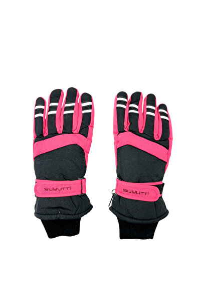 Suyutti Kadın Reflektörlü Su Geçirmez Kar Kayak Eldiveni | İçi Polarlı Bilek ...