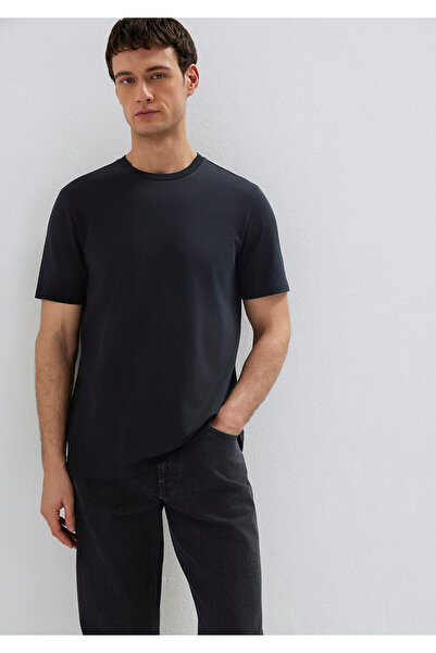 Mavi Μαύρο μπλουζάκι από οργανικό βαμβάκι Regular Fit -066483-900