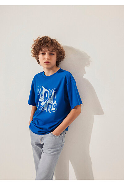 Mavi Τζιν μπλουζάκι με στάμπα Loose Fit / Loose Relaxed Fit 6610281 -82491