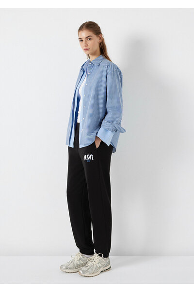 Mavi Schwarze Jogginghose mit Logo-Print1010757-900