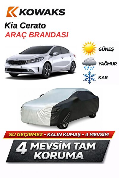 KOWAKS Kia Cerato Oto Branda, Araba Brandası, Siyah-Gri