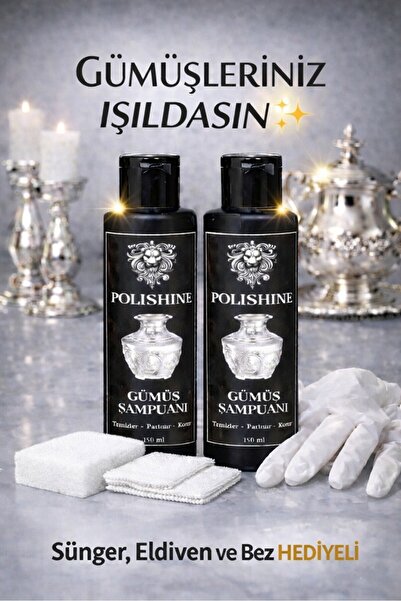 POLİSHİNE Gümüş Temizleme Ve Parlatıcı Şampuan 150ml 2 Adet