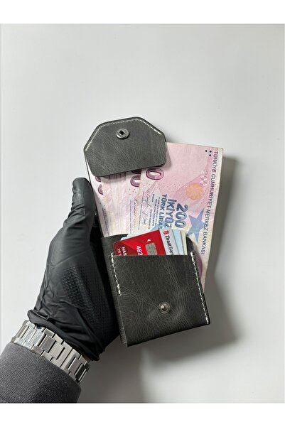 NZCLUB %100 Hakiki Crazy Deri El yapımı Minimalist Cüzdan - Crazy Deri Şık Ka...