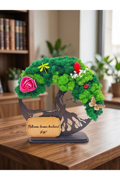 OEM Cadou Copacul Vietii, cu licheni stabilizati, din lemn wenge, „wenge Dire...