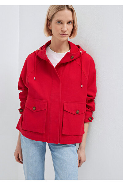 Mavi Rote Kurzjacke mit Kapuze, Oversize / Weit geschnitten 1110625-70463