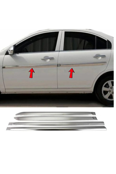 EMTEK Hyundai Accent Era Krom Yan Kapı Çıtası 4 Kapı 2006 Üzeri Paslanmaz çelik