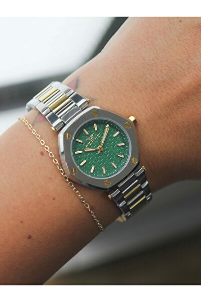 FERRO Sarı ve Gümüş Çelik Kordon Kadın Kol Saati FL43028A-D6 3ATM Su Geçirmez...