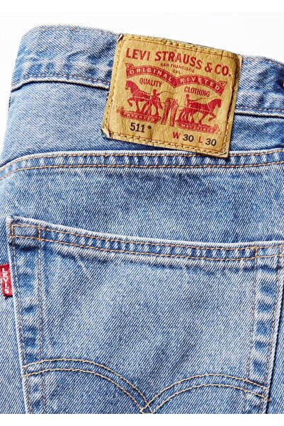 Levi's 511 Blugi slim pentru bărbați, albastru închis, albastru gheață închis