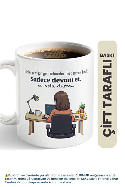 Kadın Girişimci Kupası | Motivasyon Verici Kupa Bardak