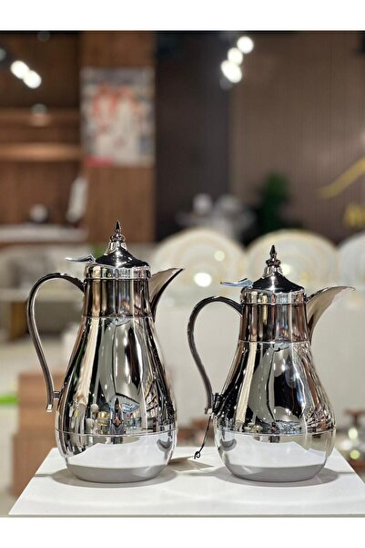 sahal aloula Karam Thermos Set, Shiny Chrome Color