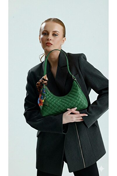 che atelier Women's Quilted Shoulder Bag Baguette Model Casual & Office Styli...