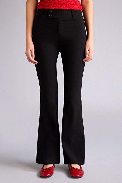 DeFacto Flare Fıt Normal Bel Standart Boy Bengalin Pantolon G2313AX25AU