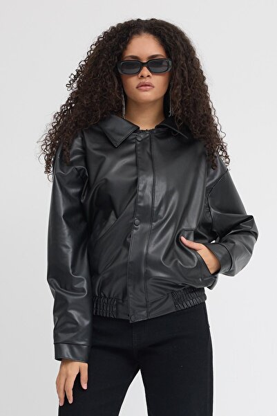 PRİFALDİ PB Oversize kroj crna Koža jakna