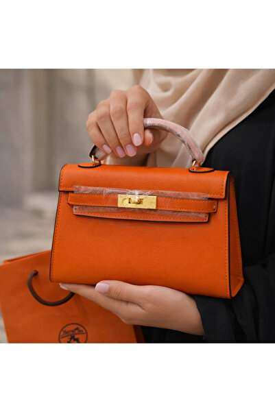 Hermisa luxurious orange bag