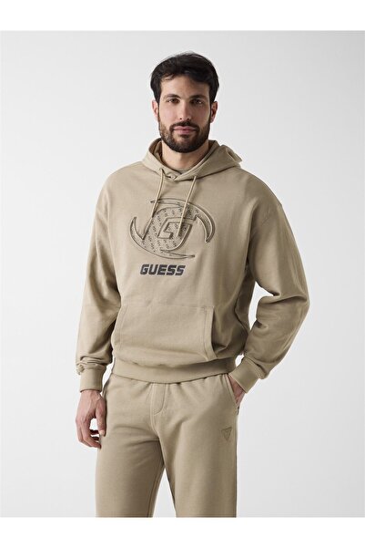Guess Front logo hoodie sweatshirt
