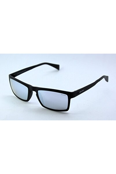Italia Independent 0114 53 009 Black Square Gray Mirrored Unisex Sunglasses