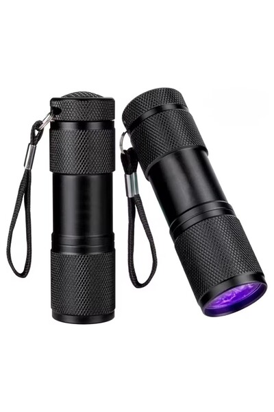 Pretify 9 LED Ultraviyole El Feneri 395 Nm Uv Fener, Mor Işık Fener