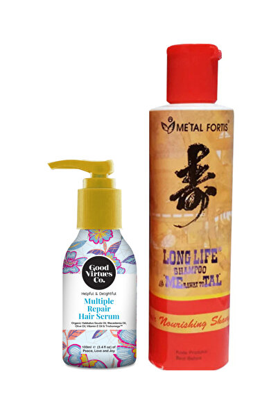 Metal شامبو فورتيس لكل أنواع الشعر 200مل و سيروم إصلاح الشعر بحبة البركة و ال...