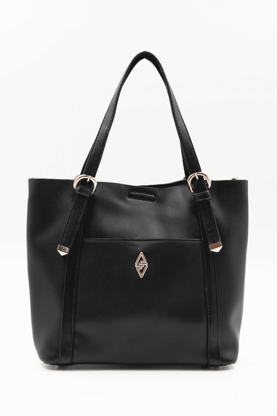 Aron Atelier حذاء ميلا بلاك نسائي ناعم بتفاصيل مفصلة حقيبة كتف