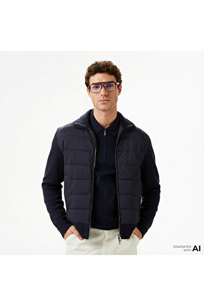 Tommy Hilfiger Mixed Media Erkek Lacivert Ceket