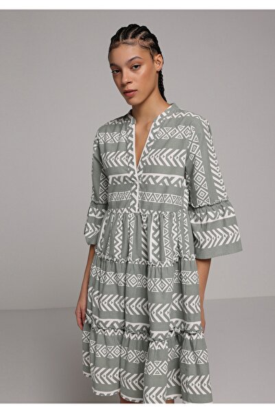 Colin's Regular Fit Women's Green Dress