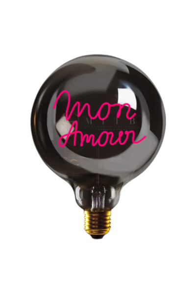 MITB MON AMOUR - LED GLASS BULB - ROUGE/FUMÉ - Ø70 × H110 MM