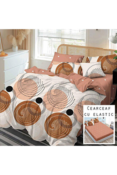 Patul Bed Linen 6 Pieces, Fine Cotton, Sulphur, Double Bed, 2 Persons, Fitted...