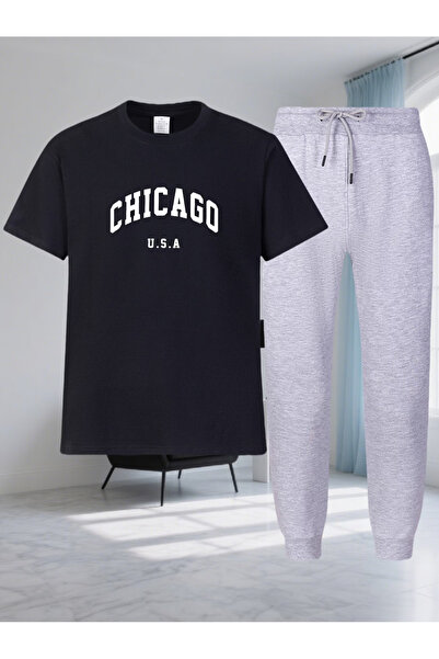 Rayan & Hoor Style Set de trening cu imprimeu CHICAGO, compus din pantaloni d...