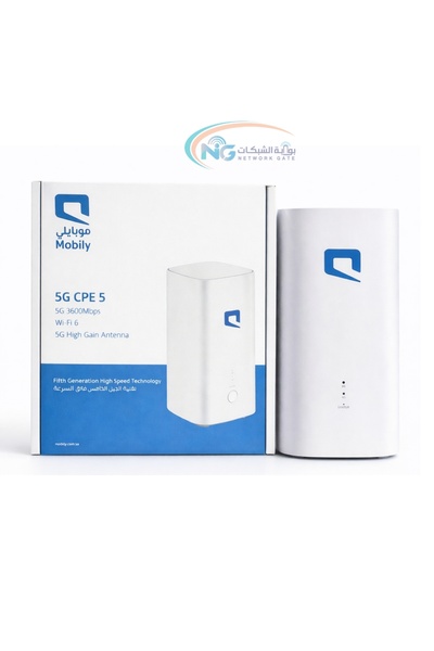 NetGate راوتر 5G CPE 5 3600Mbps H155-381 Wi-Fi 6 بتقنية السرعة العالية يدعم جميع الشبكات باللون الأبيض