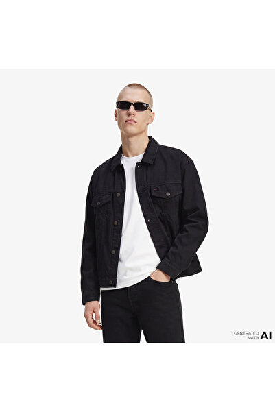 Tommy Hilfiger Denim Mainline Erkek Siyah Ceket