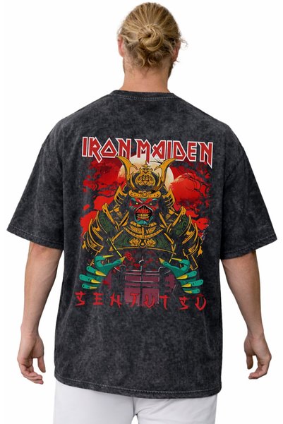 SEVBANO Iron Maiden Rock Metal Music Band Back Printed Unisex Oversized Vinta...