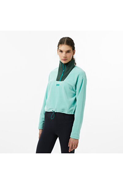 Helly Hansen W Daybreaker Cropped Polar Kadın Yeşil Sweatshirt