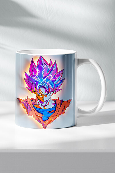 DekorHane كوب من البورسلين مع شخصيات أنمي، نيون سون غوكو مطبوع لمحبي المانغا ...