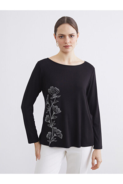 LC Waikiki Γυναικείο μπλουζάκι Özmarka New Season με λαιμόκοψη ποδηλάτου και ...