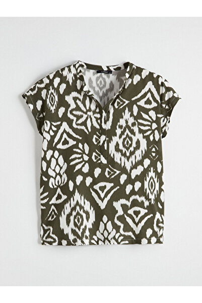 LC Waikiki Nevavm Farkıyla Kaşık Collar Patterned Blouse