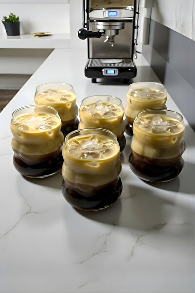 Kitchera Home Üzüm Desenli Borosilikat Cam Bardak 350 ml Isıya Dayanıklı Şık ...