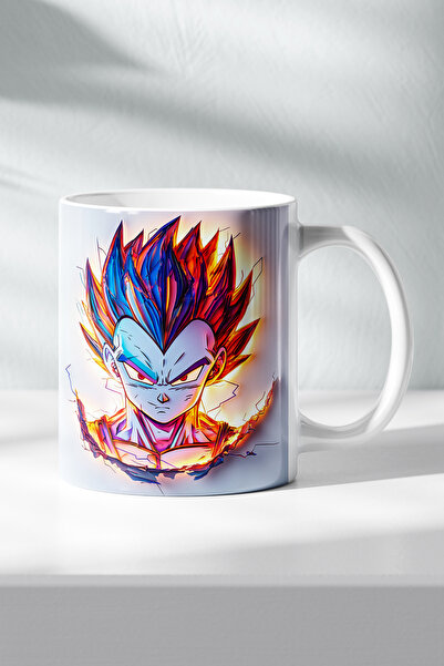DekorHane Porcelain Mug with Anime Figures, Neon Son Goku Printed Manga Otaku...