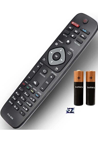 PopZa جهاز تحكم عن بعد NH500UP لأجهزة تلفزيون Philips الذكية، وأجهزة تلفزيون ...