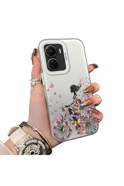 ucuc حافظة حماية لعدسات الهاتف من السيليكون الصلب أكريليك متوافقة مع Vivo Y16...