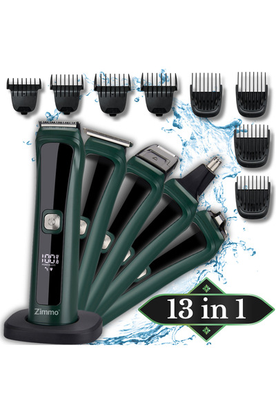Zimmo® 13in1 Hair Trimmer, Beard, Body, Nose, Ears, Groin Shaver, Waterproof,...