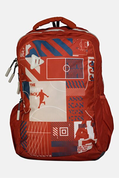 American Tourister Men Allover Print Backpack, Multicolor