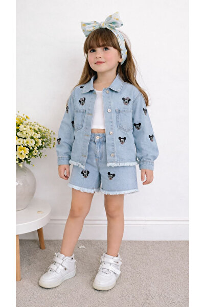 Mickey Denim Ceket / Şort Takım