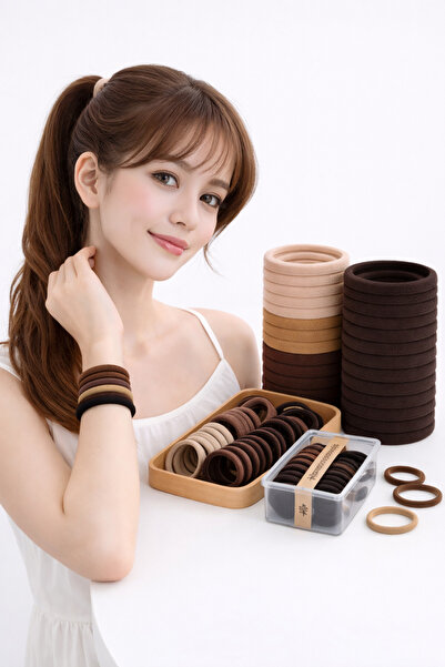 PREGIO Kadın Esnek Saç Lastiği Topuz Tokası 10 Adet