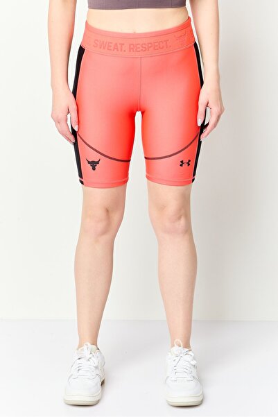 Under Armour Women Sportswear Fit Project Rock Training Shorts, Tomato